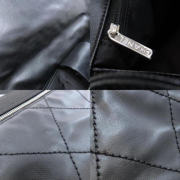 CHANEL Black Coated Canvas Shoulder Bag - Picture 7 of 11